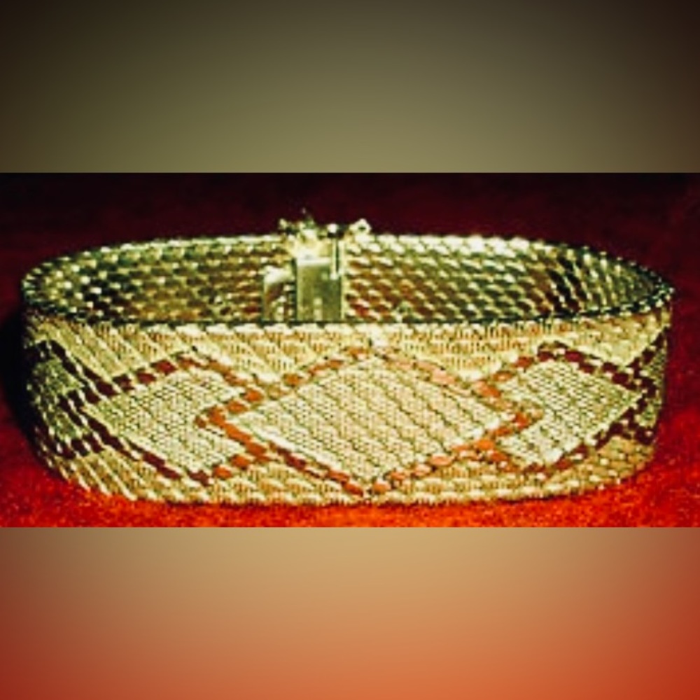 Gorgeous Italian gold vermeil bracelet, Heavy!  FREE SHIPPING